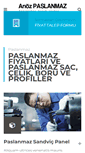 Mobile Screenshot of paslanmazsaccelikborufiyatlari.com